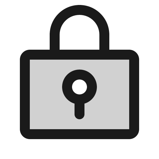 Lock key duotone icon, two-tone style, from Phosphor