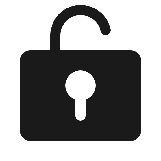 Lock key open fill icon, filled style, from Phosphor