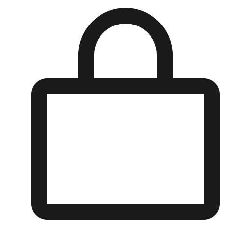 Lock simple icon, solid style, from Phosphor
