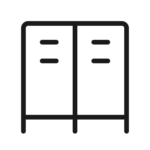 Lockers thin icon, thin style, from Phosphor