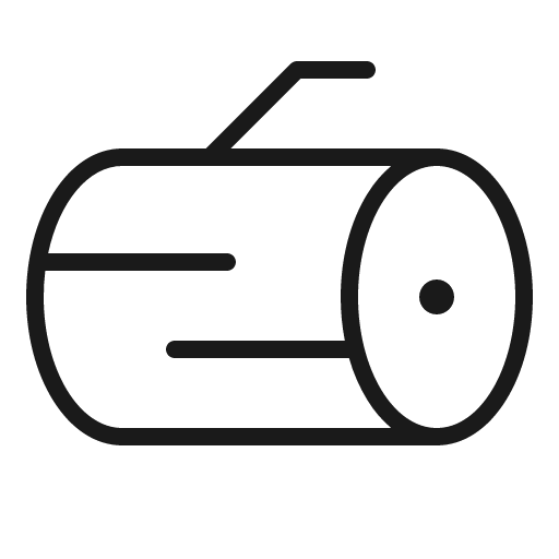 Log thin icon, thin style, from Phosphor