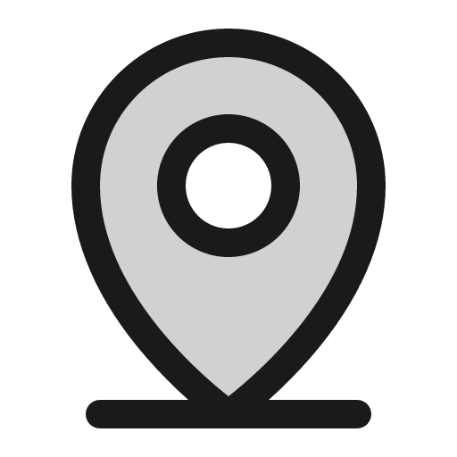 Map pin line duotone icon, two-tone style, from Phosphor