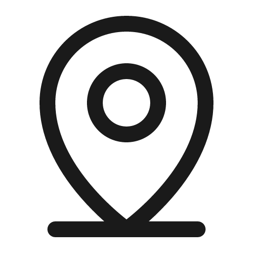 Map pin line icon, outline style, from Phosphor