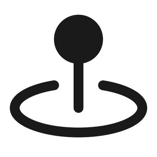 Map pin simple area fill icon, filled style, from Phosphor