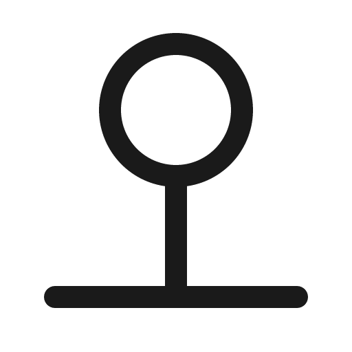 Map pin simple line icon, outline style, from Phosphor