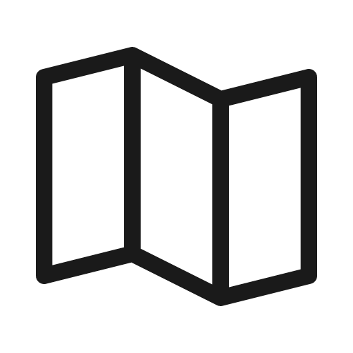 Map trifold light icon, light style, from Phosphor