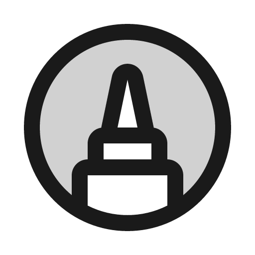 Marker circle duotone icon, two-tone style, from Phosphor