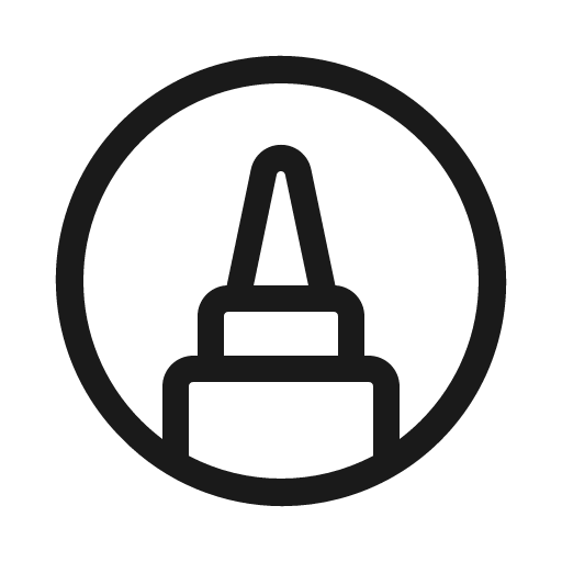 Marker circle light icon, light style, from Phosphor