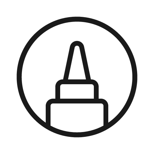 Marker circle thin icon, thin style, from Phosphor