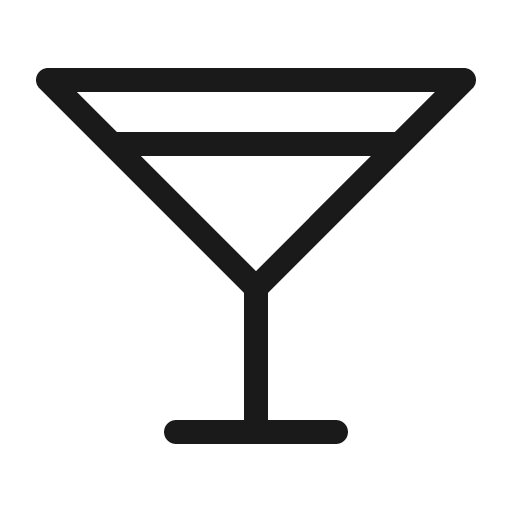 Martini light icon, light style, from Phosphor