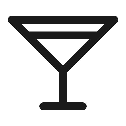 Martini icon, solid style, from Phosphor