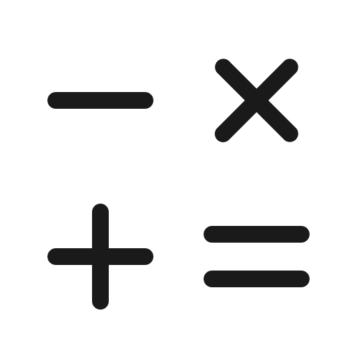 Math operations light icon, light style, from Phosphor