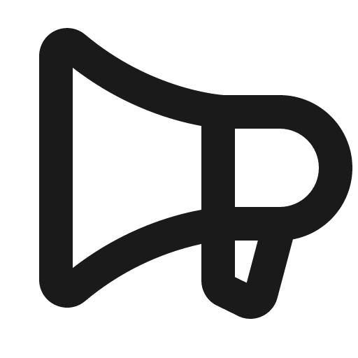 Megaphone bold icon, bold style, from Phosphor