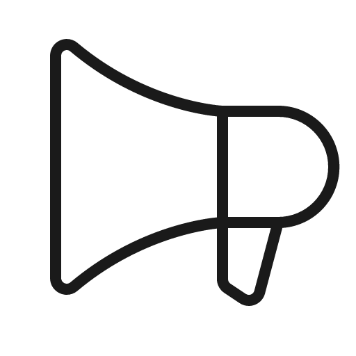 Megaphone thin icon, thin style, from Phosphor