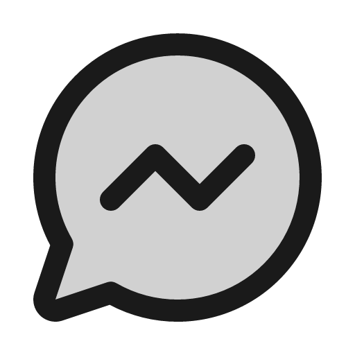 Messenger logo duotone icon, two-tone style, from Phosphor