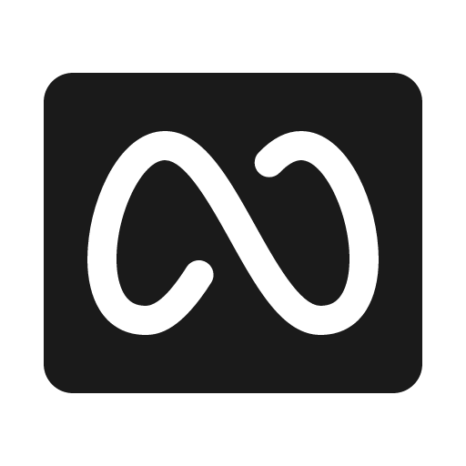 Meta logo fill icon, filled style, from Phosphor