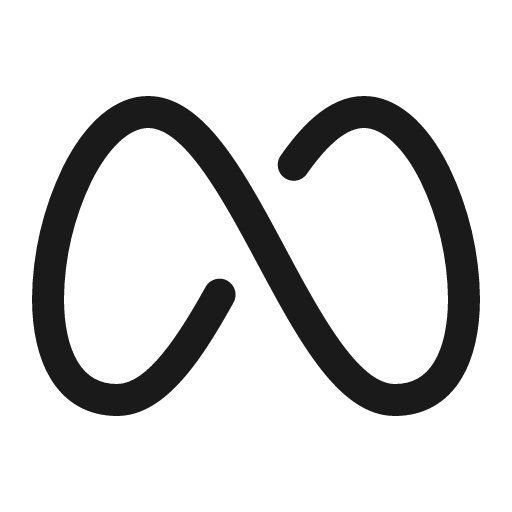 Meta logo icon, solid style, from Phosphor