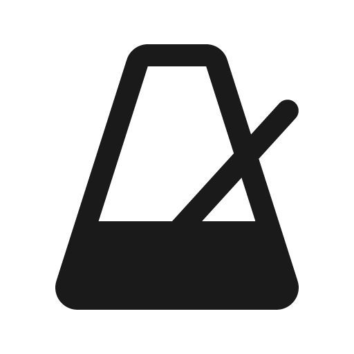 Metronome fill icon, filled style, from Phosphor