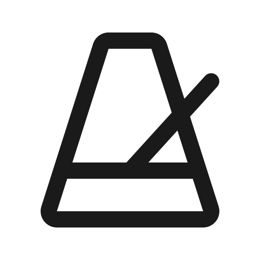 Metronome icon, solid style, from Phosphor