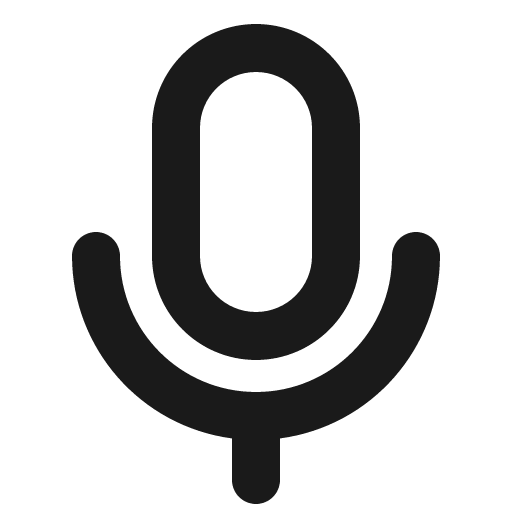 Microphone bold icon, bold style, from Phosphor