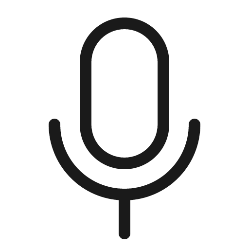Microphone light icon, light style, from Phosphor