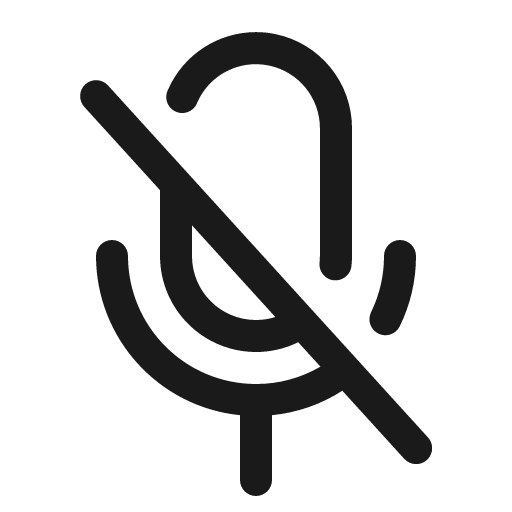 Microphone slash icon, solid style, from Phosphor