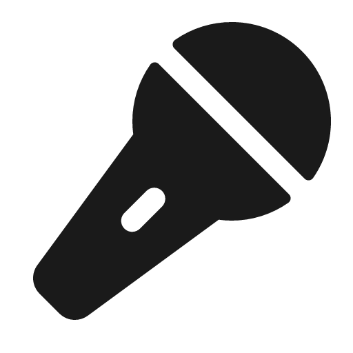 Microphone stage fill icon, filled style, from Phosphor