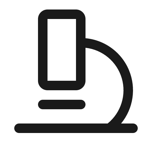 Microscope icon, solid style, from Phosphor