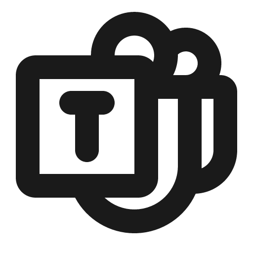 Microsoft teams logo bold icon, bold style, from Phosphor