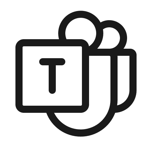 Microsoft teams logo light icon, light style, from Phosphor