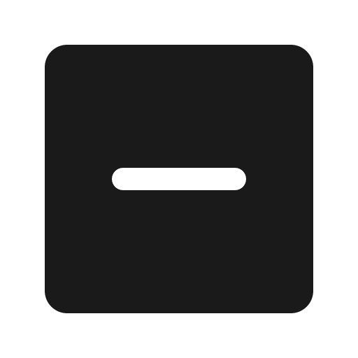 Minus square fill icon, filled style, from Phosphor