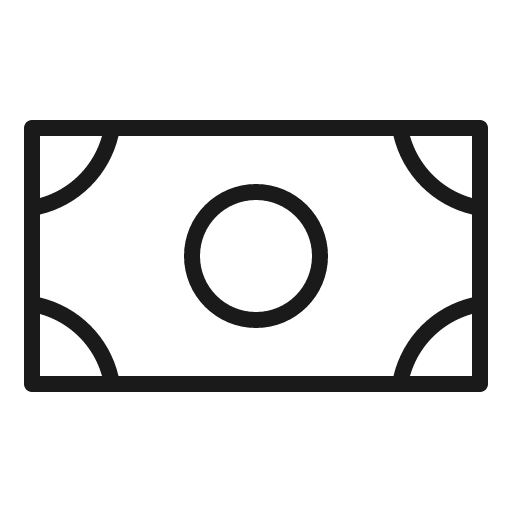 Money thin icon, thin style, from Phosphor