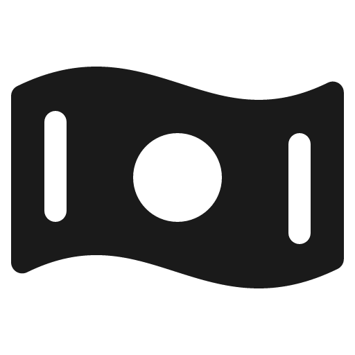 Money wavy fill icon, filled style, from Phosphor