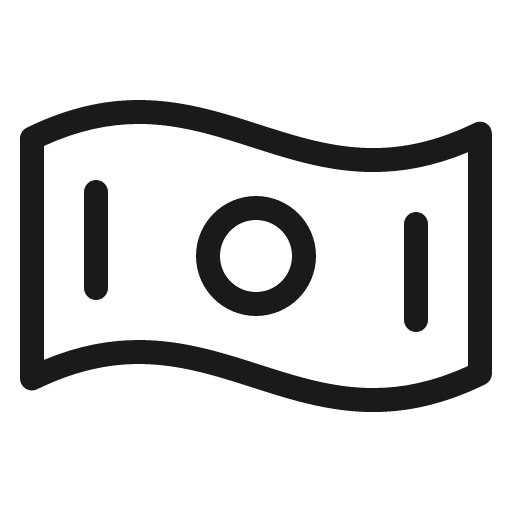 Money wavy light icon, light style, from Phosphor