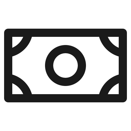 Money icon, solid style, from Phosphor