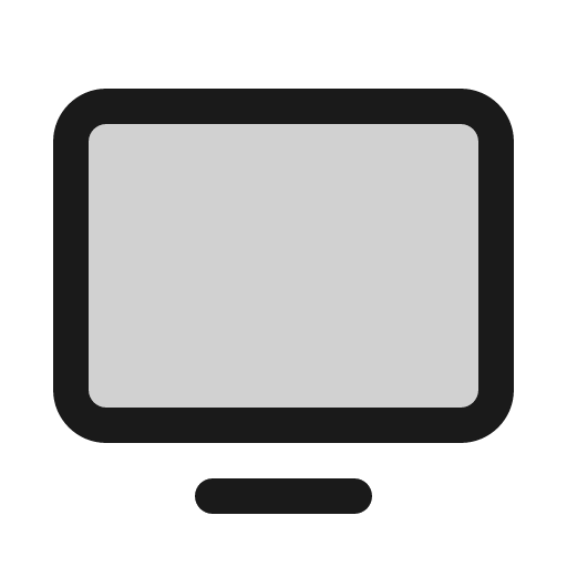Monitor duotone icon, two-tone style, from Phosphor
