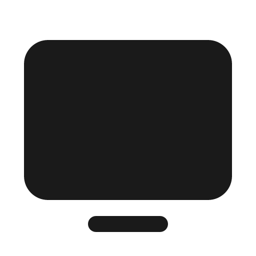 Monitor fill icon, filled style, from Phosphor