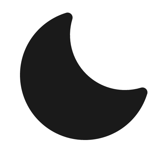 Moon fill icon, filled style, from Phosphor