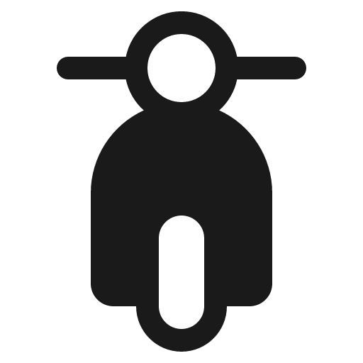 Moped front fill icon, filled style, from Phosphor