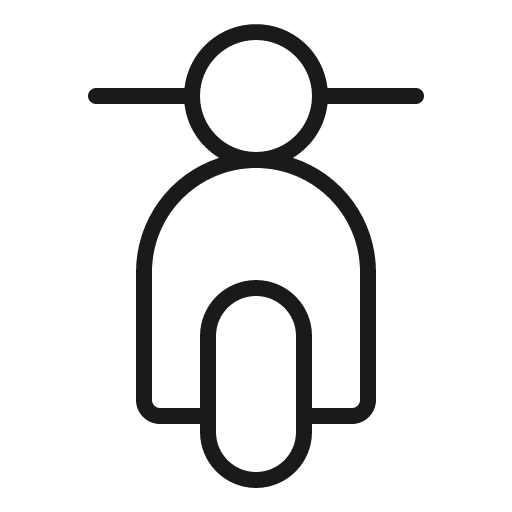 Moped front thin icon, thin style, from Phosphor
