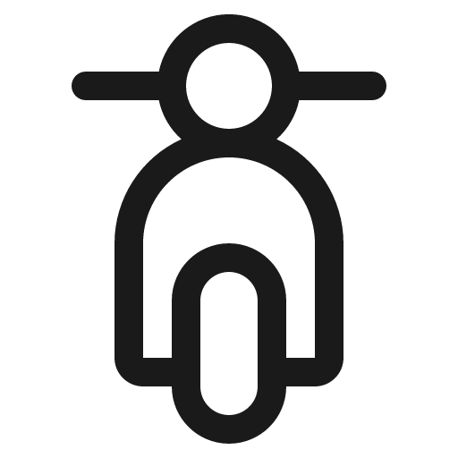Moped front icon, solid style, from Phosphor