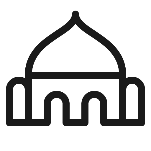 Mosque light icon, light style, from Phosphor