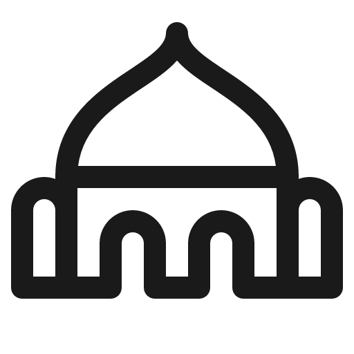 Mosque icon, solid style, from Phosphor