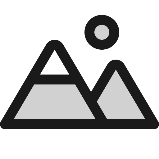 Mountains duotone icon, two-tone style, from Phosphor