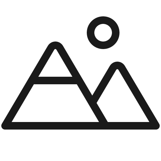 Mountains light icon, light style, from Phosphor