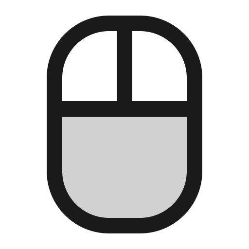 Mouse duotone icon, two-tone style, from Phosphor