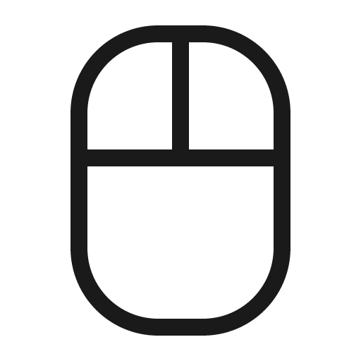 Mouse light icon, light style, from Phosphor