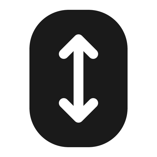 Mouse scroll fill icon, filled style, from Phosphor