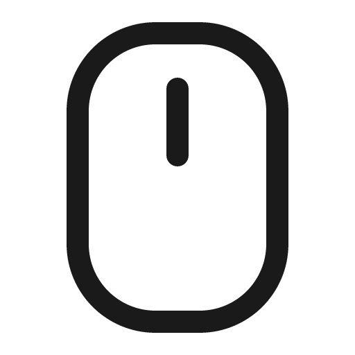 Mouse simple icon, solid style, from Phosphor