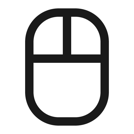 Mouse icon, solid style, from Phosphor